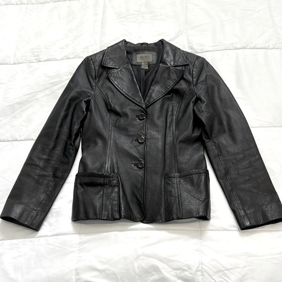 JohnPaulRichard Jackets & Blazers - John Paul Richard Genuine Black Leather Jacket Uniform Leather